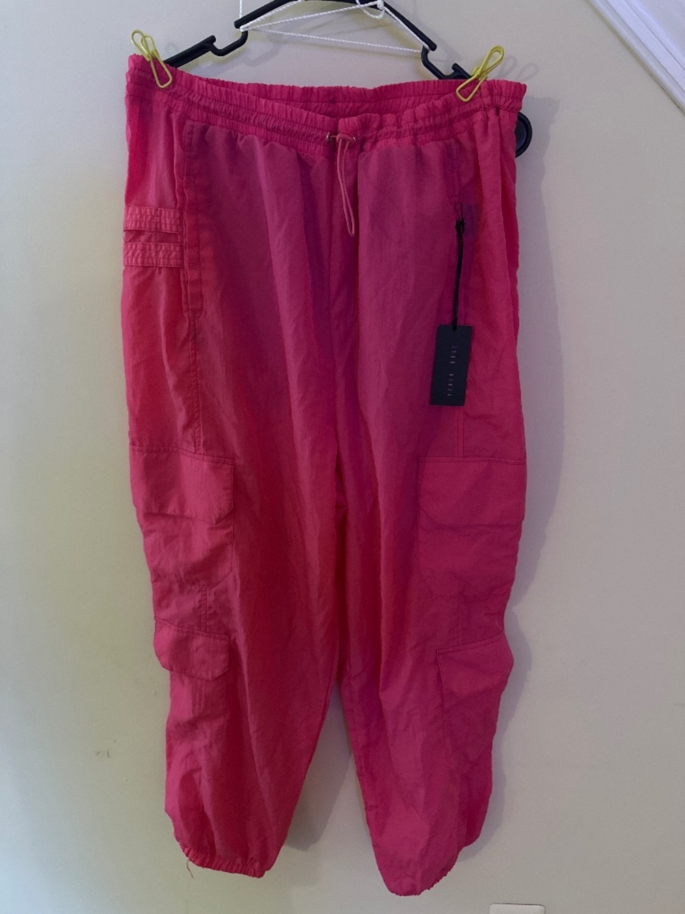 NWT Faded Rose Pink Cargo Parachute Pants XL